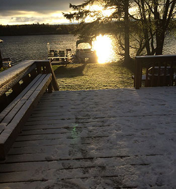 snowy lake